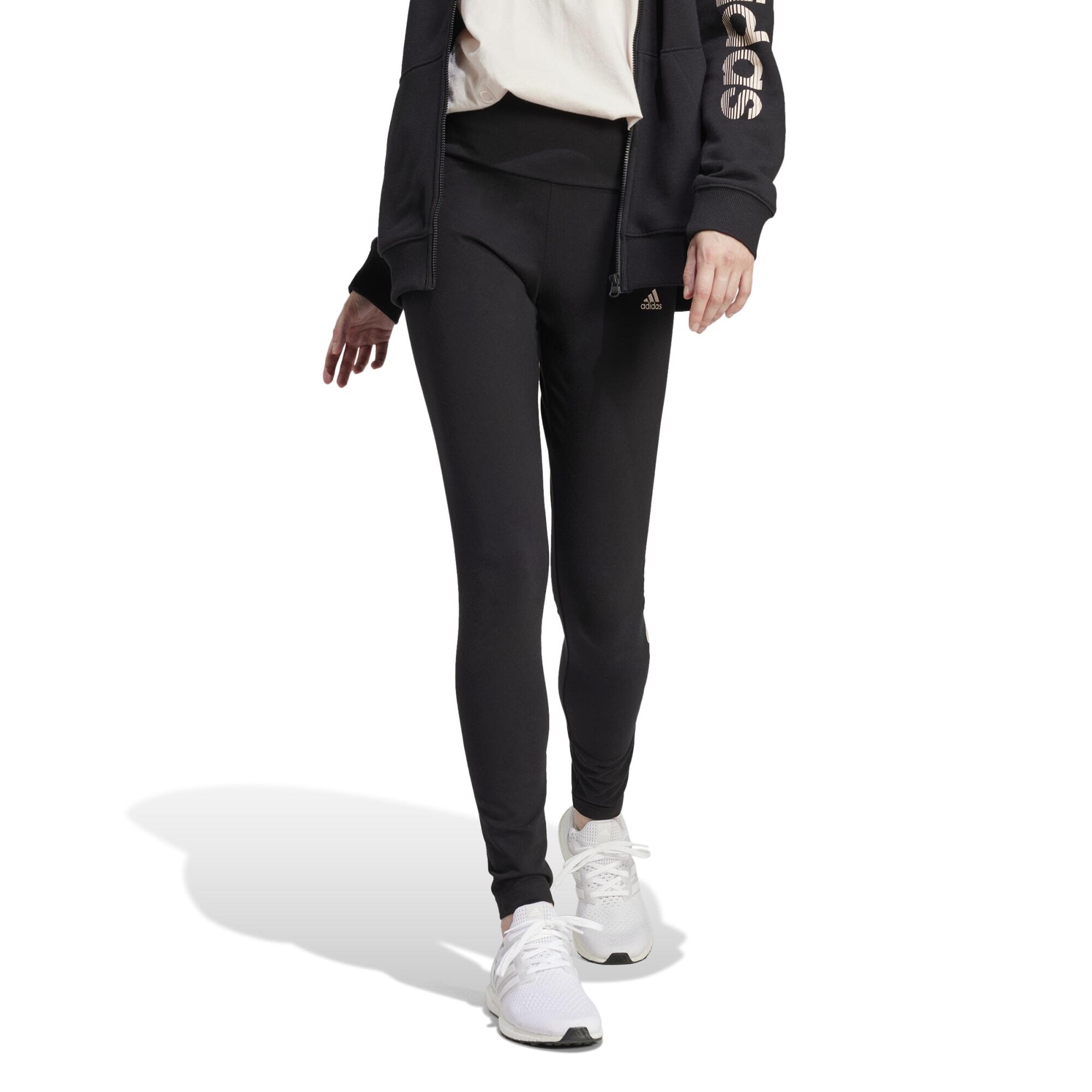 Leggings ADIDAS donna palestra modellanti cotone vita alta neri 8/14