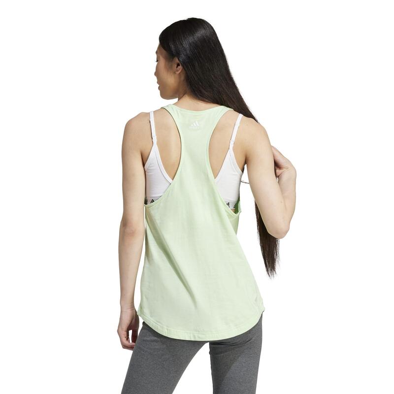 Camiseta Sin Mangas Fitness Soft Training Adidas Mujer Verde