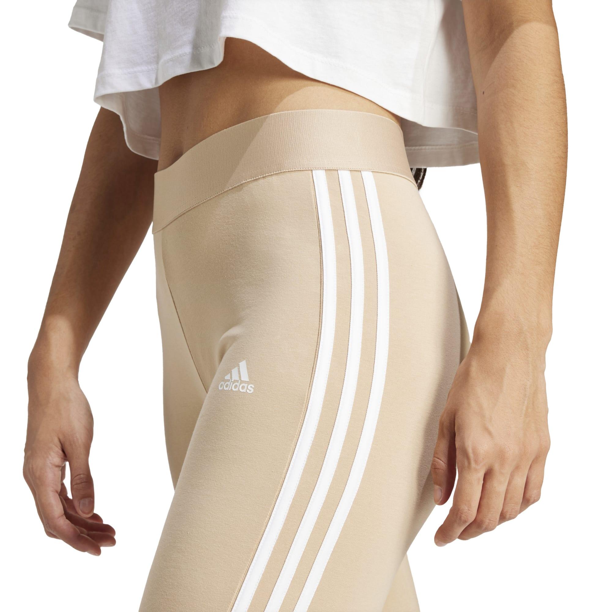 Leggings ADIDAS donna palestra modellanti cotone beige