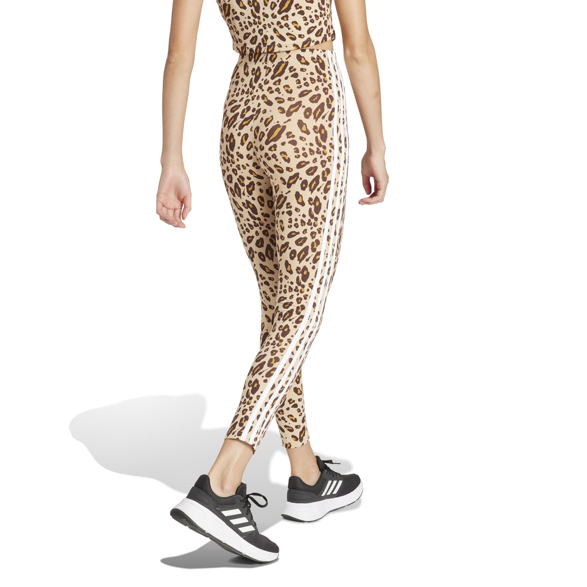 LEGGINGS DE FITNESS MULHER ADIDAS ANIMAL BEGE/CASTANHO 5/9