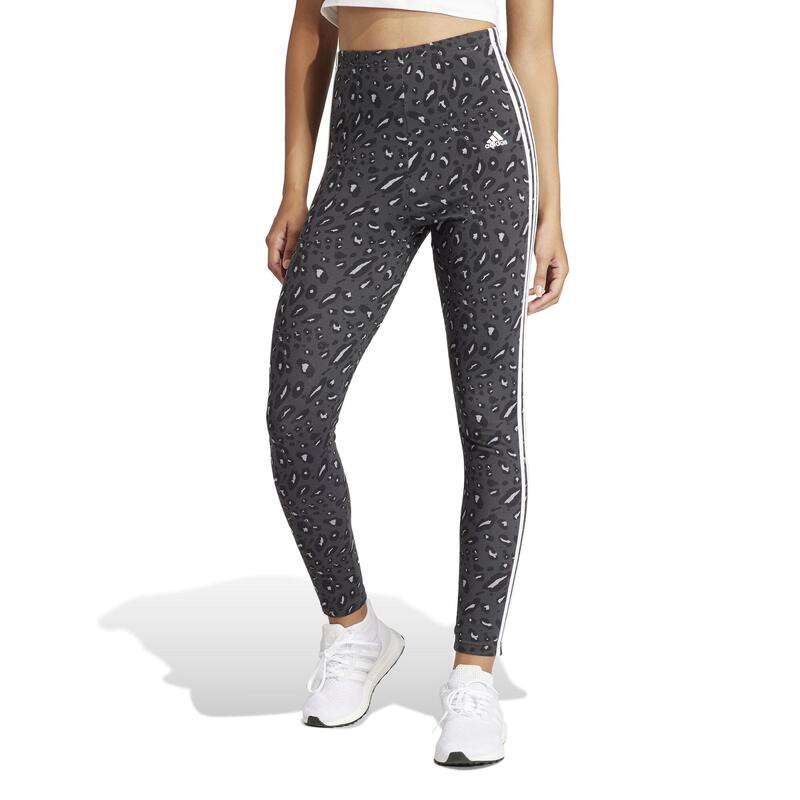 ADIDAS Leggings Damen Animal-Print - beige/braun