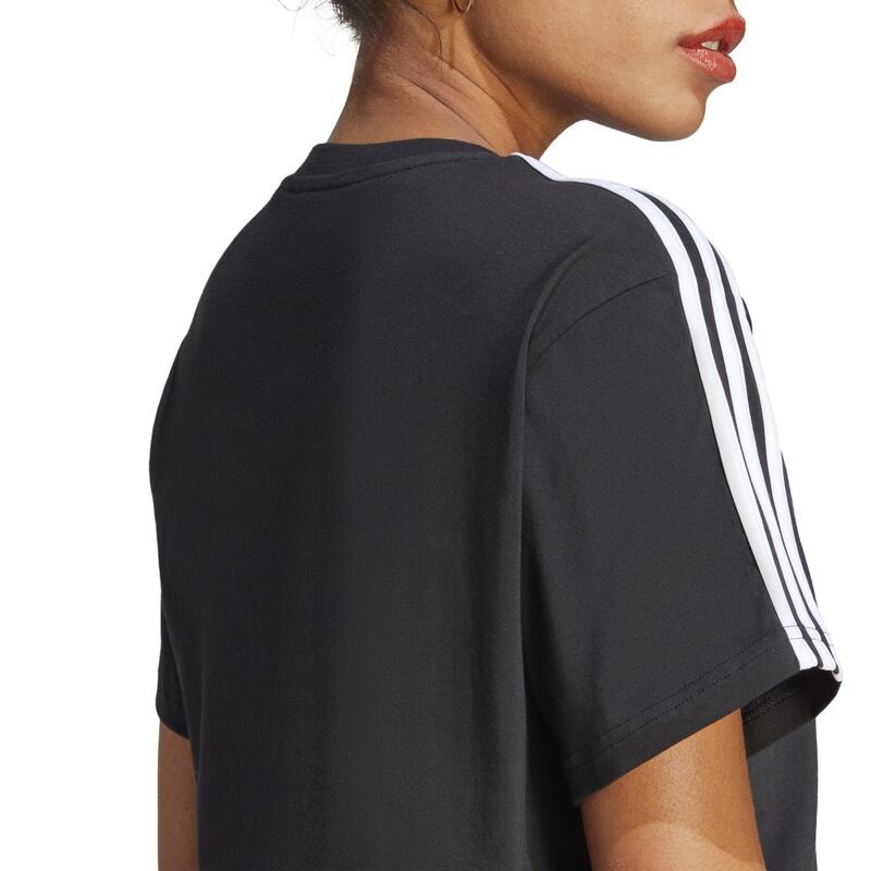 Camiseta Crop Fitness Soft Training Adidas Mujer Negro