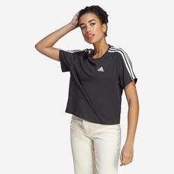 T-SHIRT CROP DE FITNESS SOFT TRAINING ADIDAS FEMME NOIR