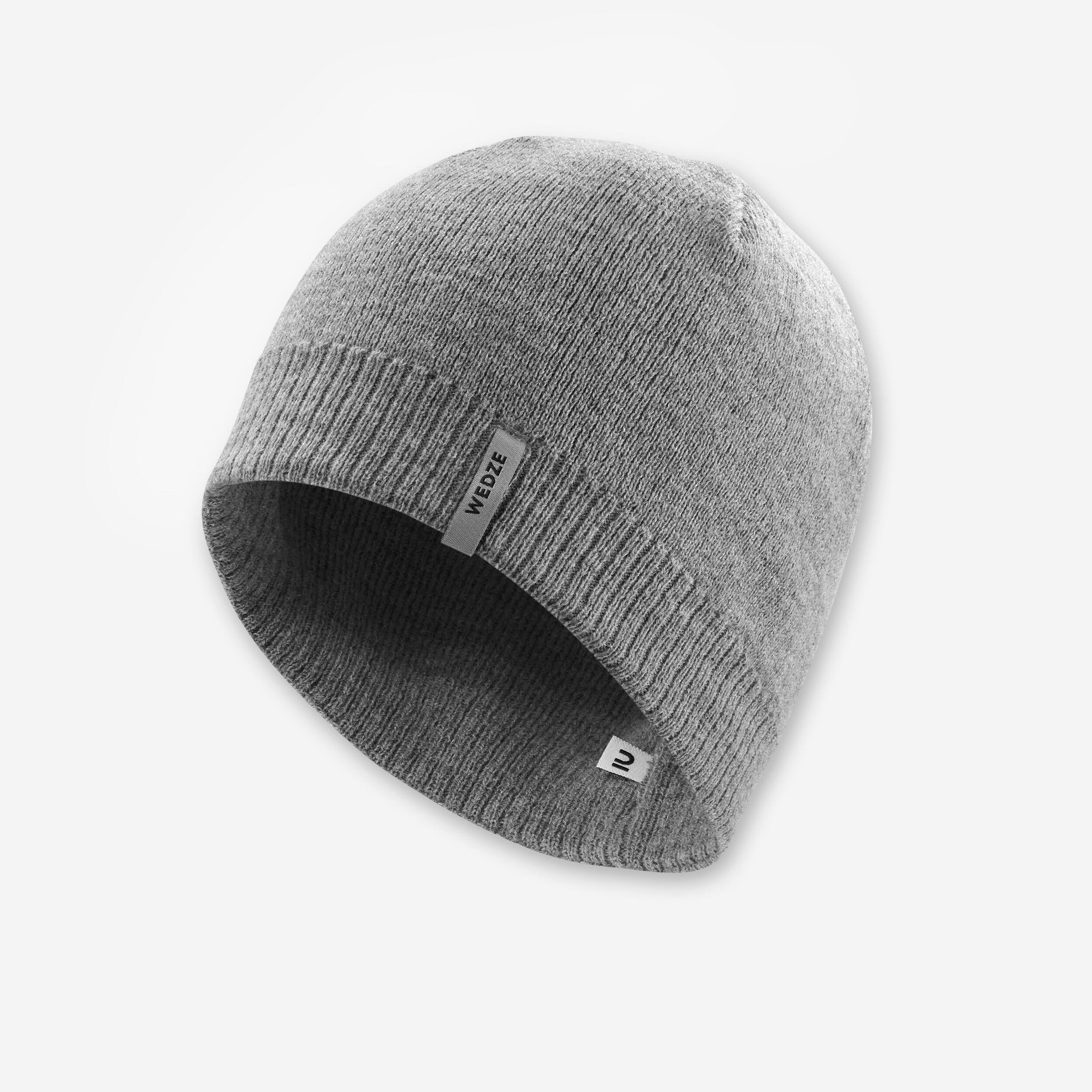 ADULT SKI HAT - SIMPLE - LIGHT GREY
