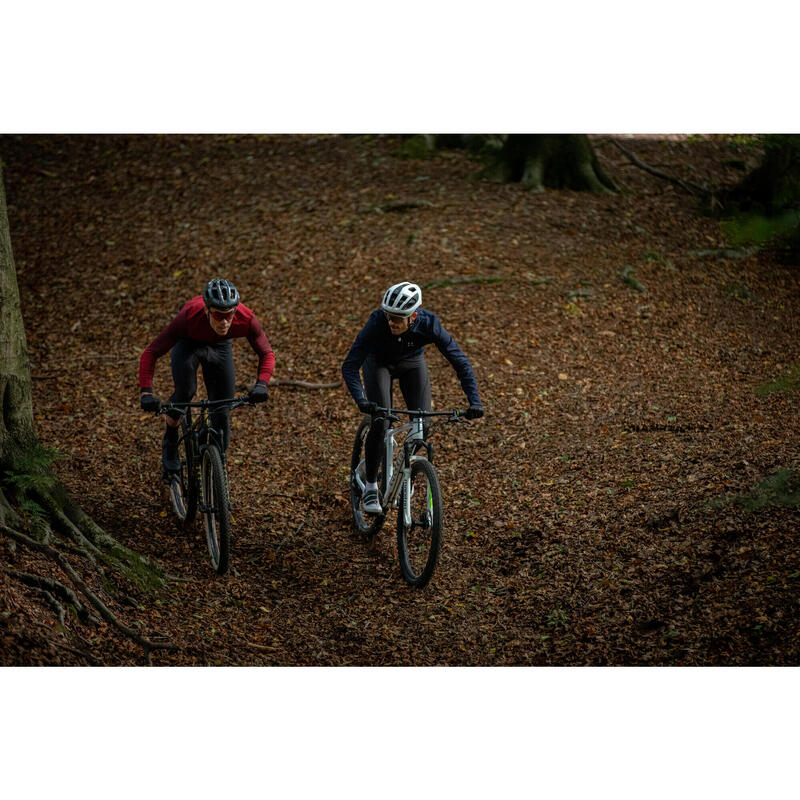 Aansluitende MTB winterjas met lange mouwen nachtblauw