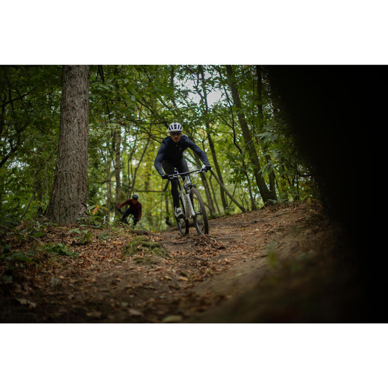 Aansluitende MTB winterjas met lange mouwen nachtblauw