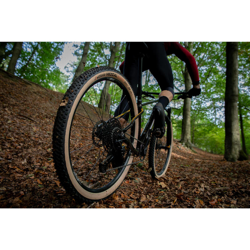 MTB-broek 3/4 RACE zwart/oker