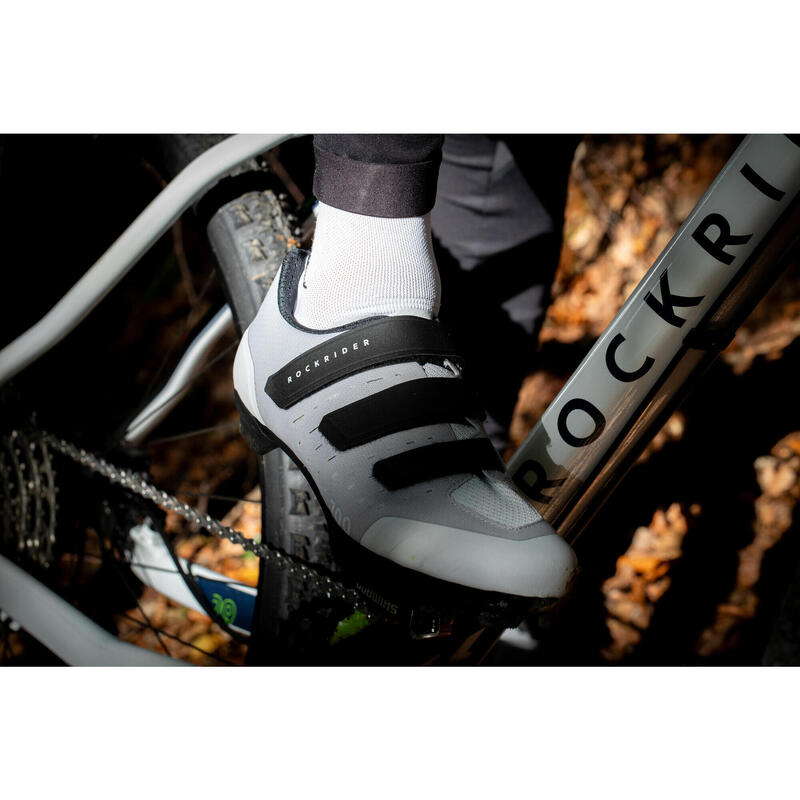 Zapatillas ciclismo MTB Rockrider Race 700 gris