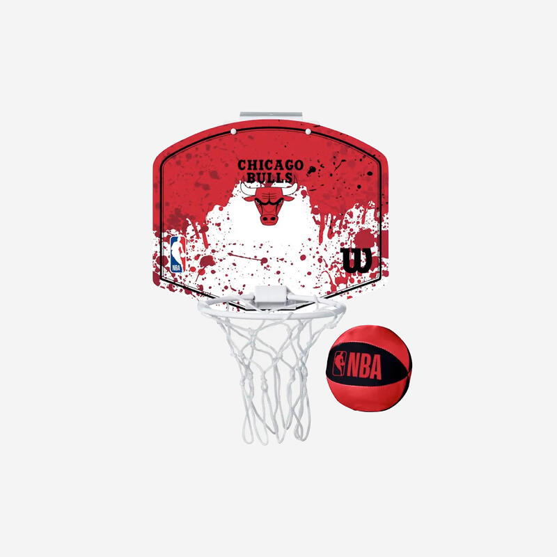 Mini-cesto de basquetebol NBA - Wilson mini hoop bulls vermelho