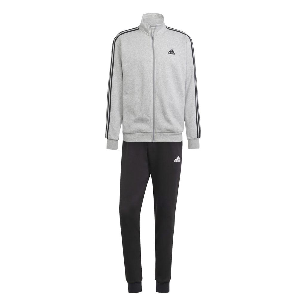 Men's Low-Impact Fitness Tracksuit - Grey/Black