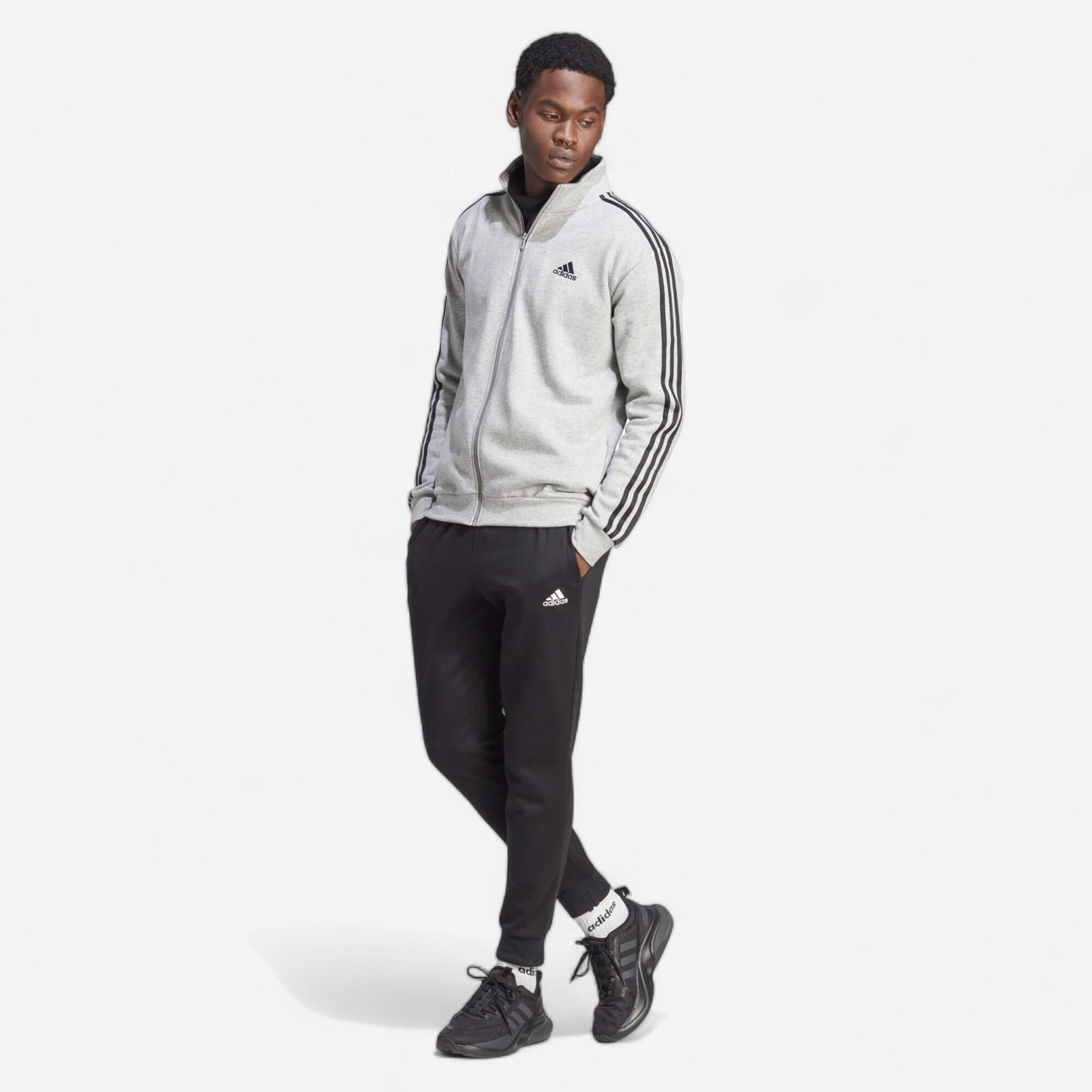 SOFT TRAINING FITNESS TRACKSUIT ADIDAS MEN GREY BLACK