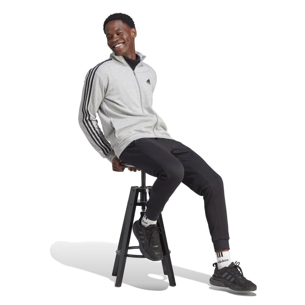 Men's Low-Impact Fitness Tracksuit - Grey/Black