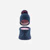 Baby Ski/Sledge Hat and Snood - WARM Navy Blue and Pink Spots