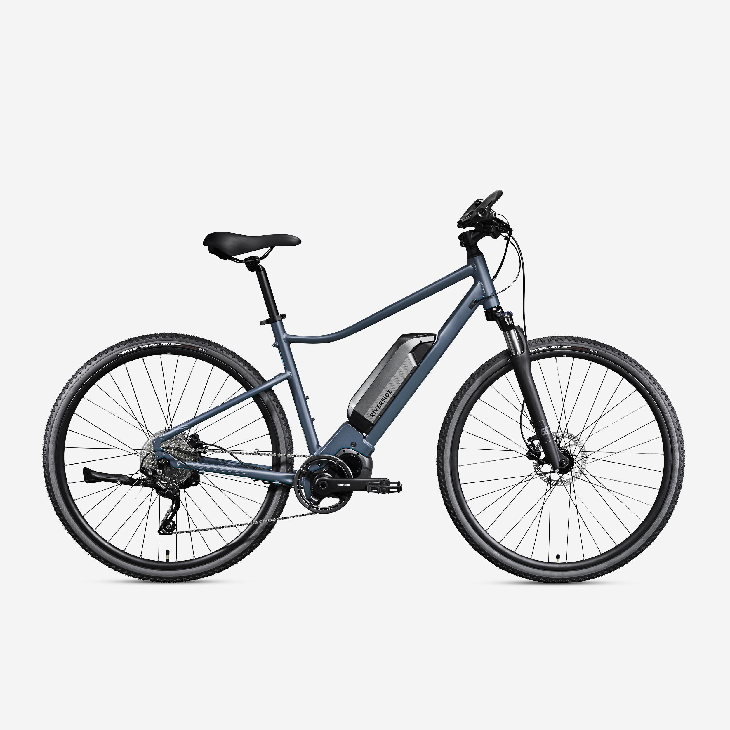 Shimano 60 Nm motor, long-distance electric hybrid bike, grey 1/23