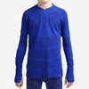 Kids' Football Long-Sleeved Base Layer Top Keepdry 500 - Indigo Blue