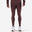 Lauftights lang Herren warm bordeaux 