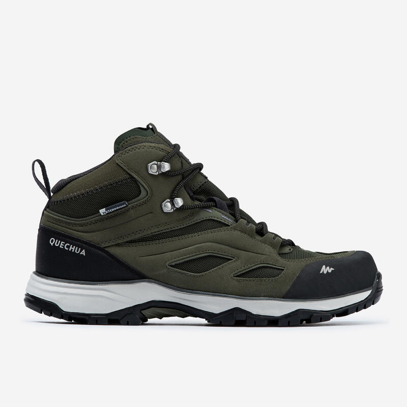 Chaussures imperméables de randonnée montagne - mh100 mid noir homme