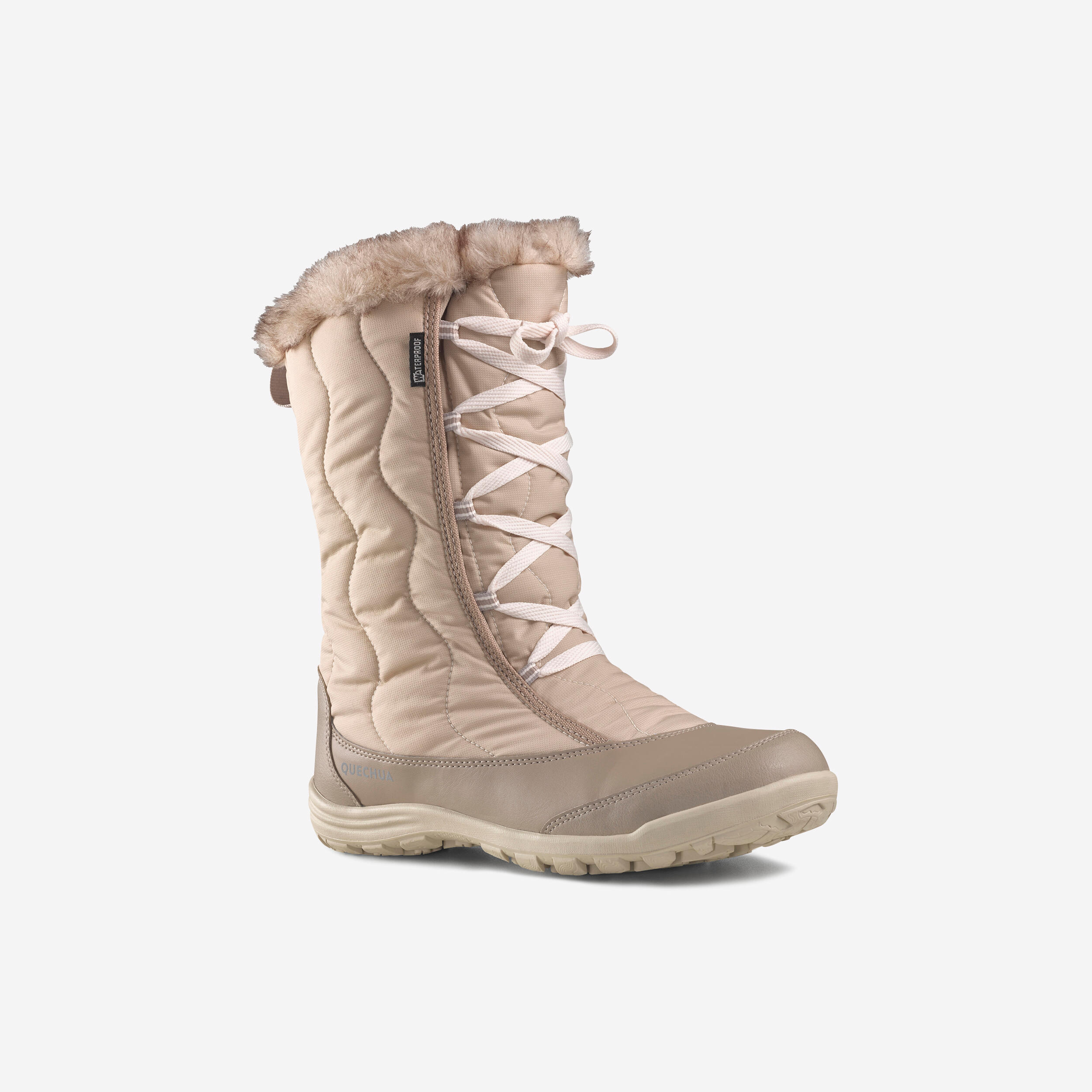 QUECHUA Women's Warm Waterproof Snow Lace-Up Boots - SH500 X-WARM