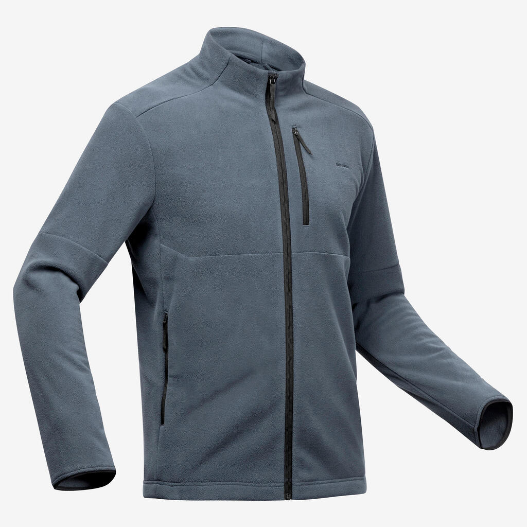 Polaire de randonnée montagne homme, MH500 full zip gris