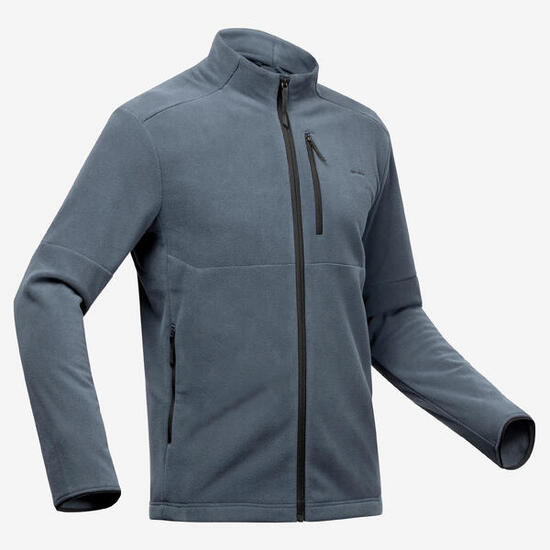 Fleecejacke Herren Reißverschluss Wandern - MH500 grau