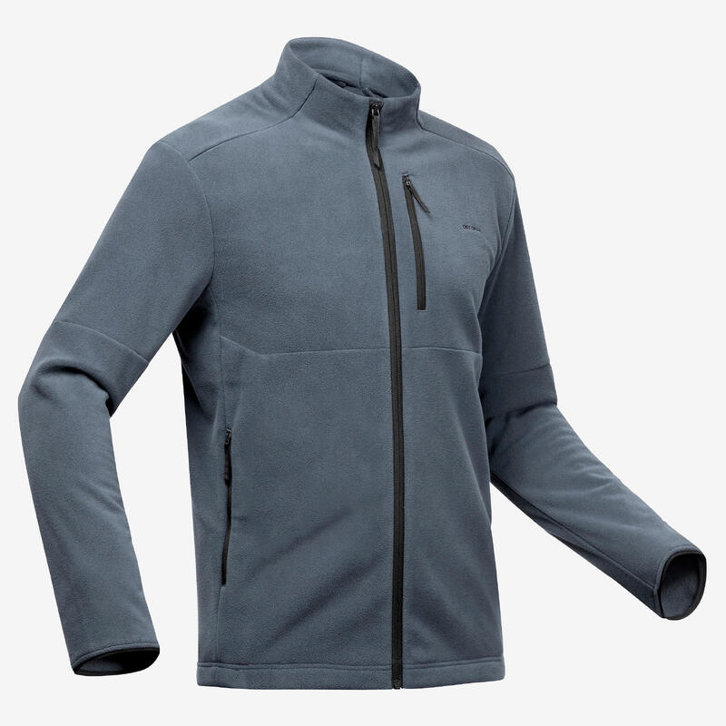 Polaire de randonnée montagne homme, MH500 full zip gris