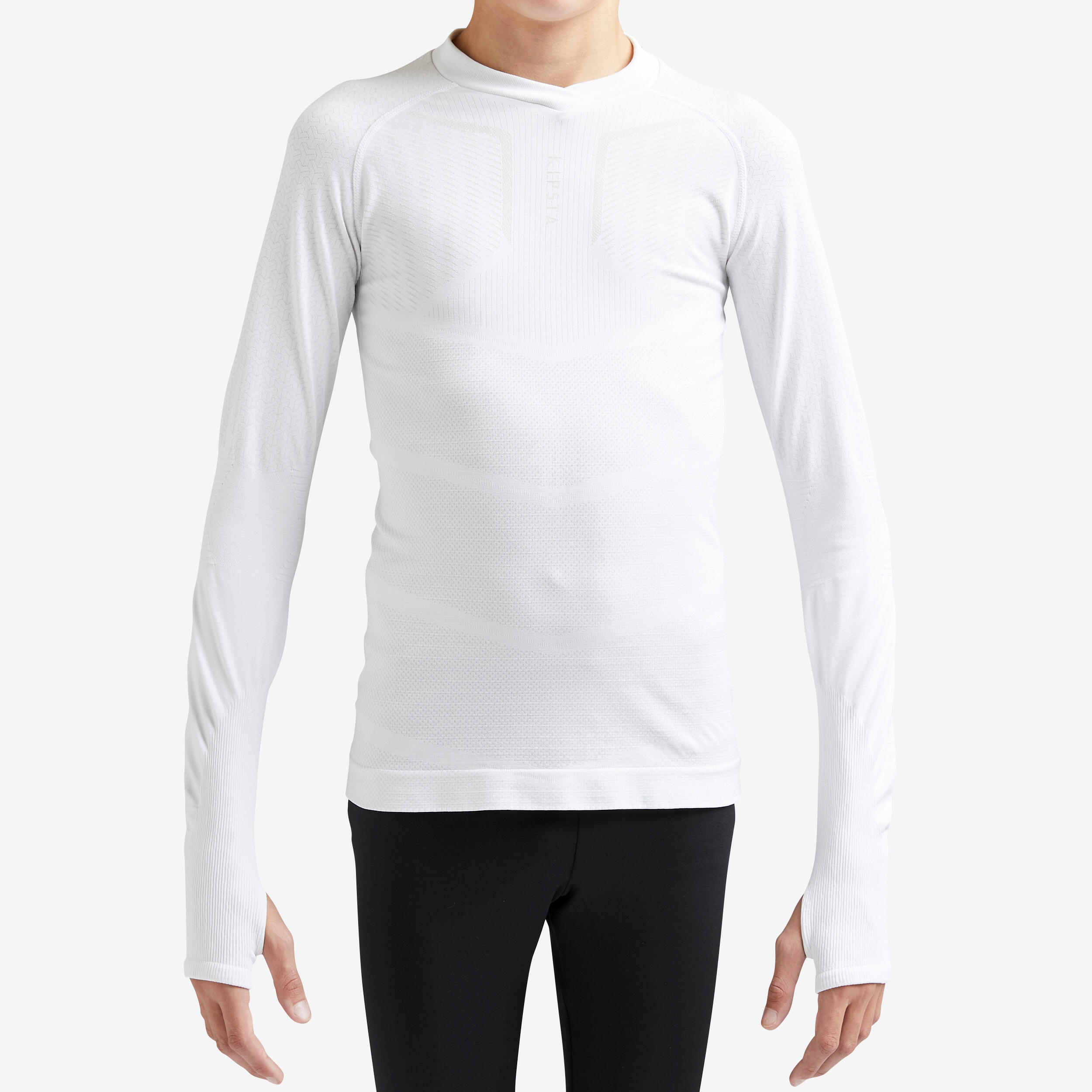 Sous vetement haut Keepdry 500 manches longues enfant football rouge KIPSTA Decathlon