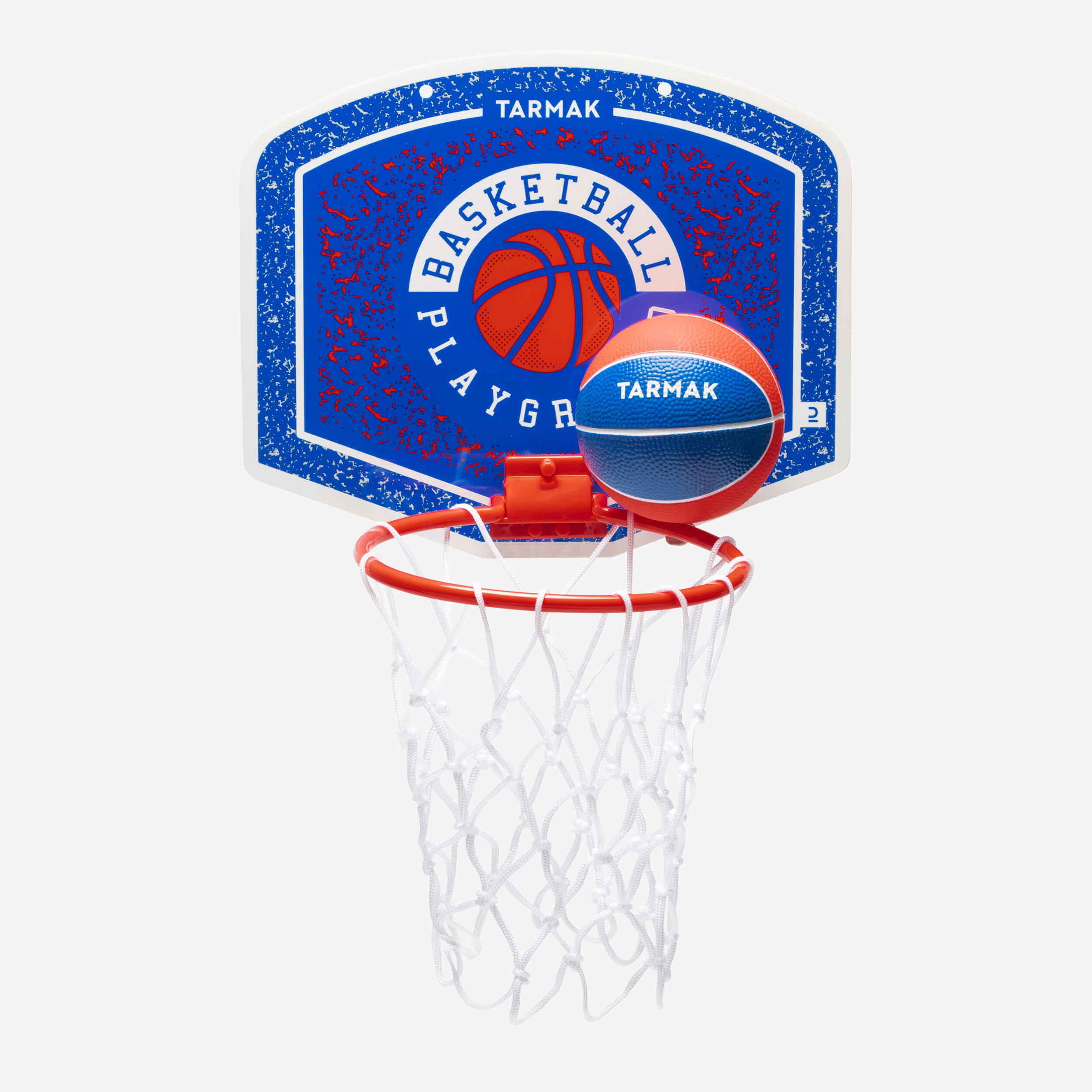 TARMAK Kids'/Adult Mini Basketball Hoop SK100 Playground - Blue/White/Red
