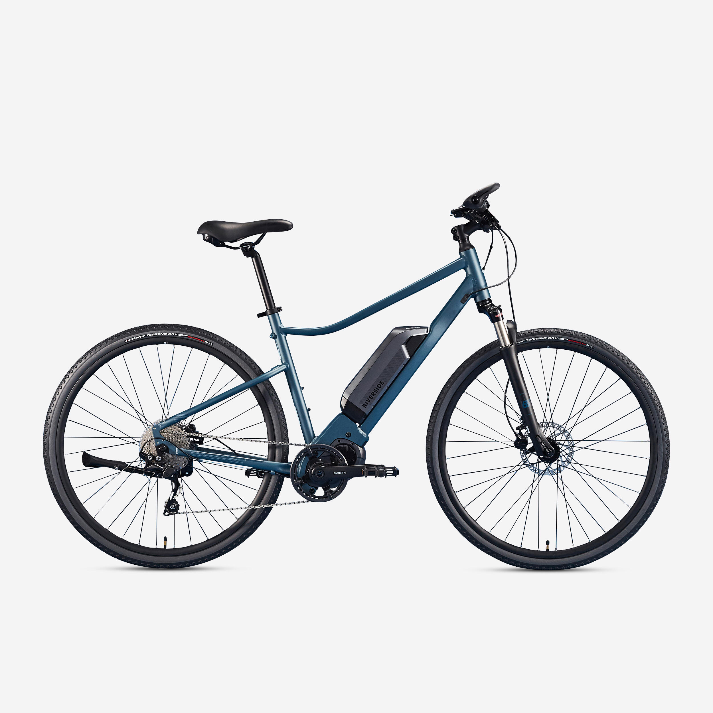 Shimano 60 Nm motor, long-distance electric hybrid bike, blue 1/20