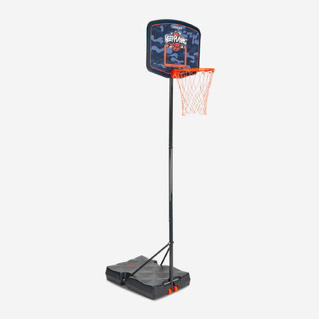 Basketkorg på fot justerbar 160 till 220 cm - B200 EASY junior blå/orange