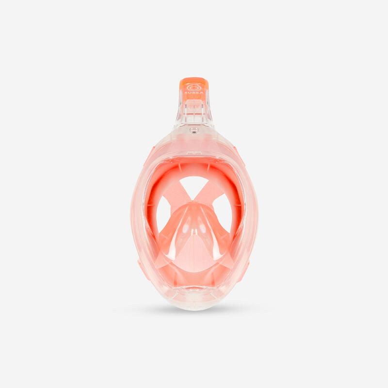 Mască Easybreath cu husă snorkeling la suprafață 500 Albastru Adulți 