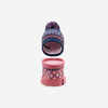 Baby ski/sledge hat and neck warmer - WARM navy blue and pink