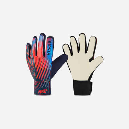 Kids' durable football gloves, red