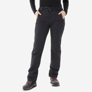 Women’s warm hiking snow trousers SH500 - Black