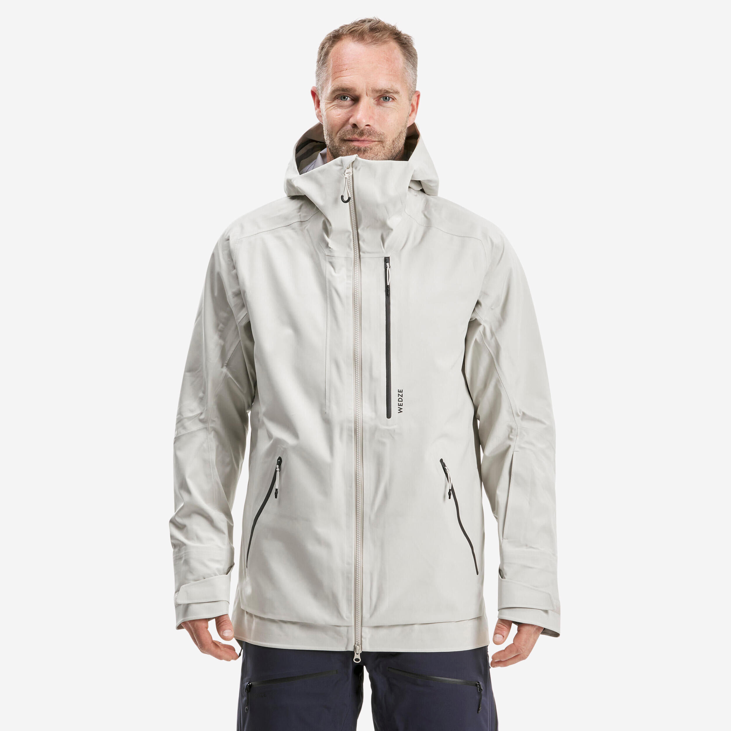 WEDZE MEN'S SKI JACKET - FR500 - Linen