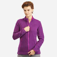 Women's Mountain Walking Fleece Jacket MH120 - Plum