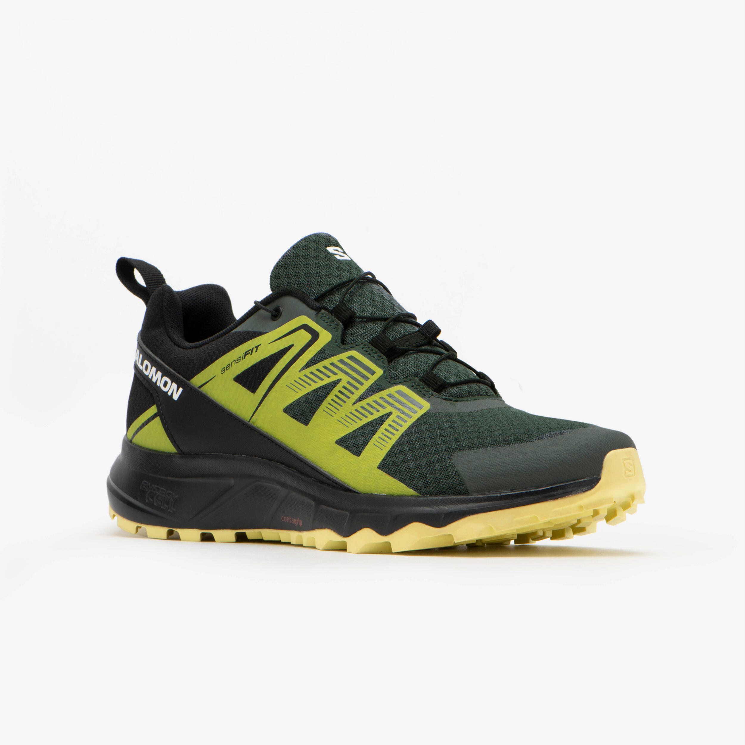 Men's trail running shoes - SUPERA TRAIL 3 Black Yellow