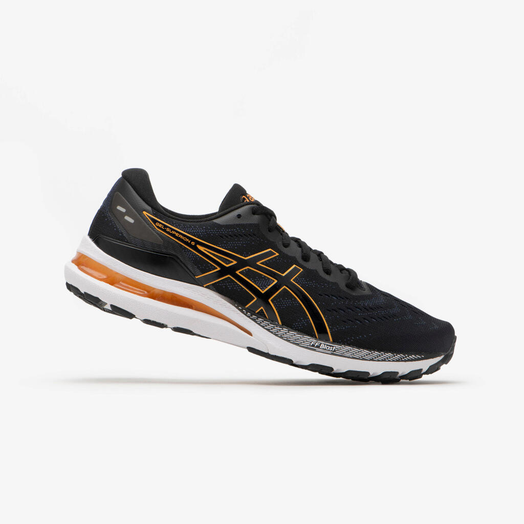 MEN'S ASICS - GEL-SUPERION 6 RUNNING SHOES - BLACK YELLOW