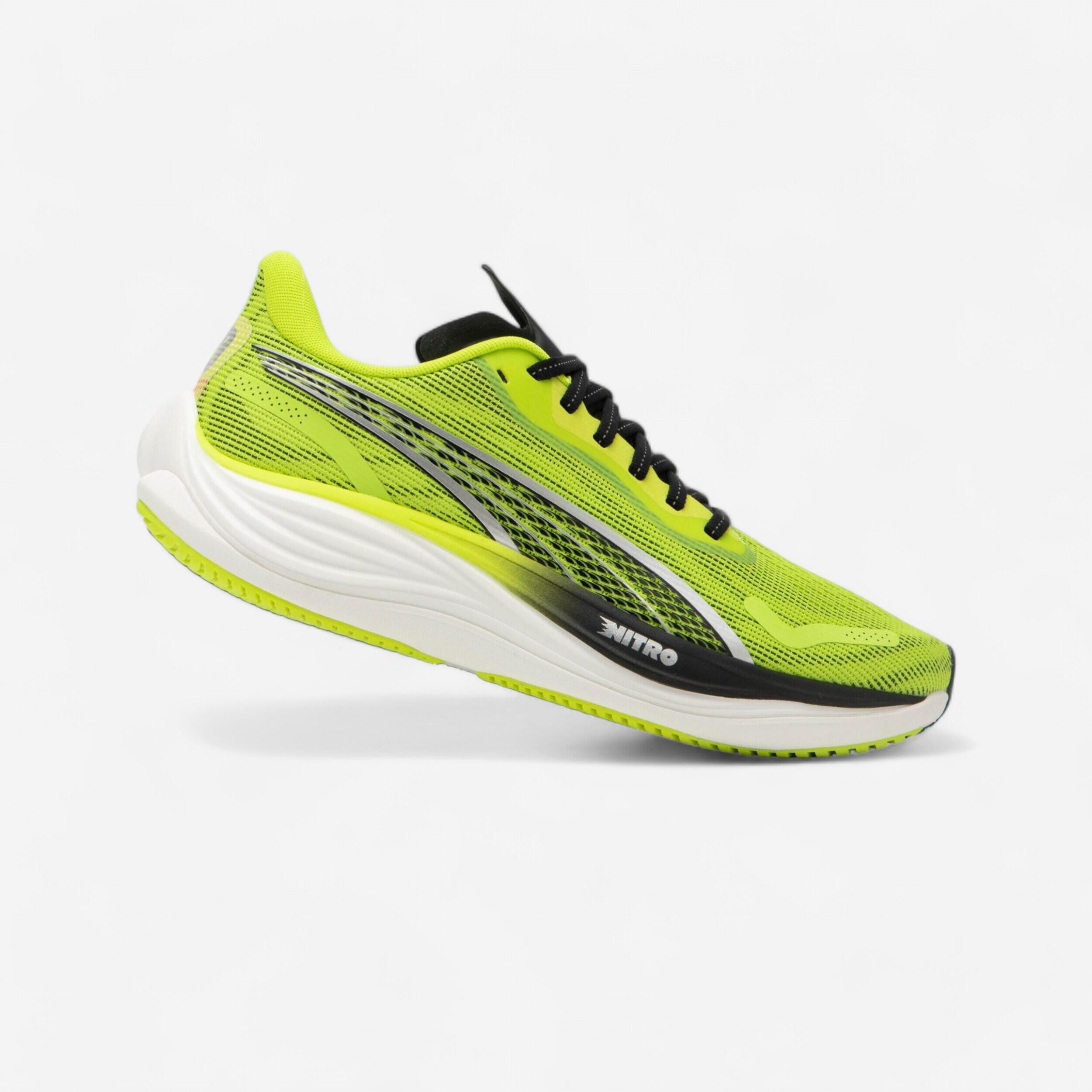Puma - Chaussure De Running Velocity Nitro 3 Homme Puma Lime Ss24 - Chaussures De Sport - Running Trail Athletisme - Jaune-noir-vert - 40 - Decathlon