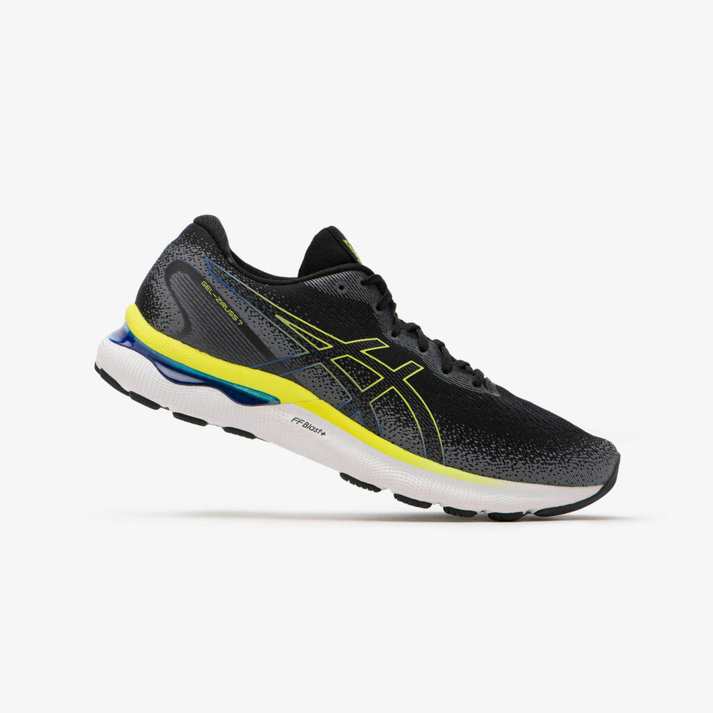 MEN'S ASICS GEL-ZIRUSS 7 RUNNING SHOES - BLACK YELLOW