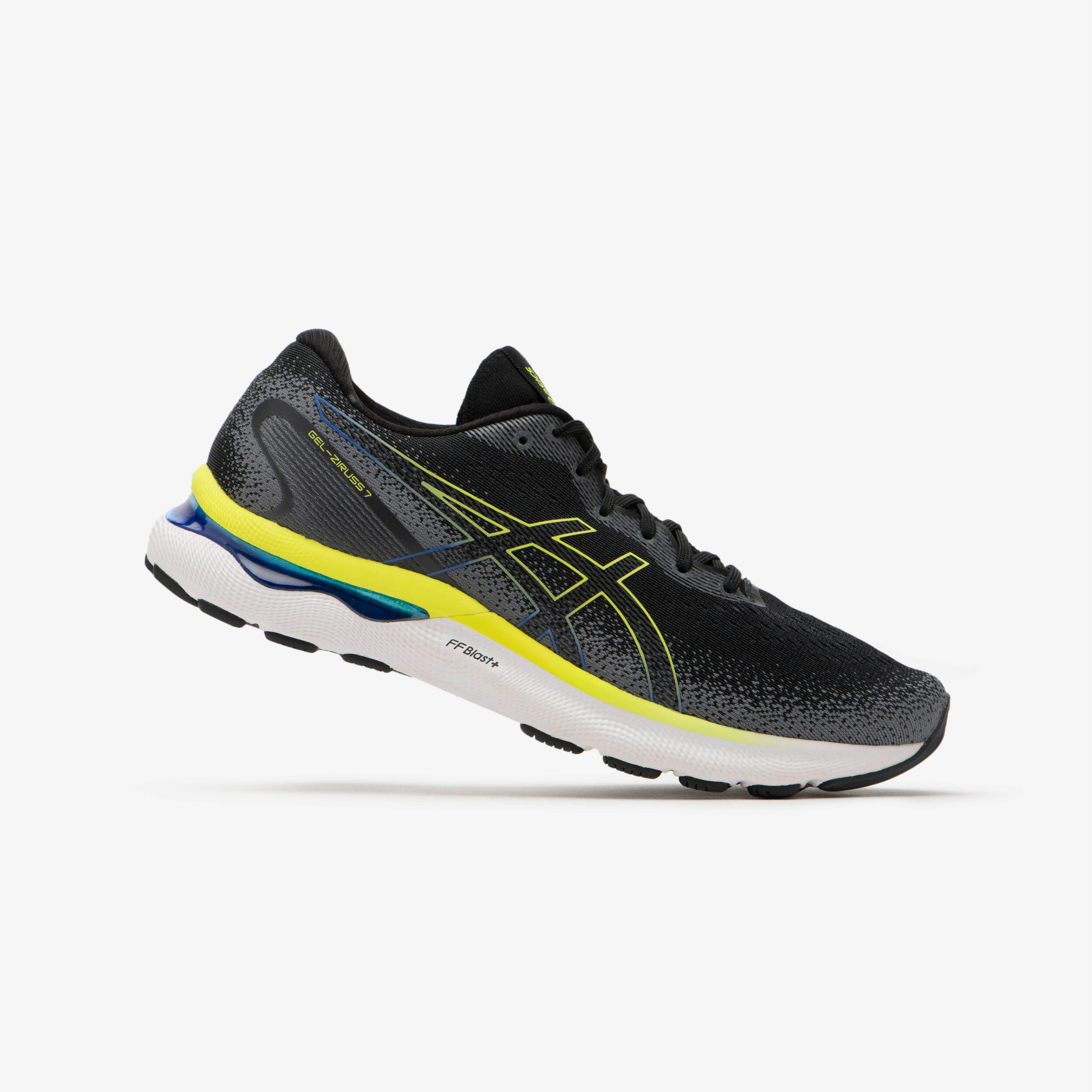 MEN S ASICS GEL ZIRUSS 7 RUNNING SHOES BLACK YELLOW Decathlon