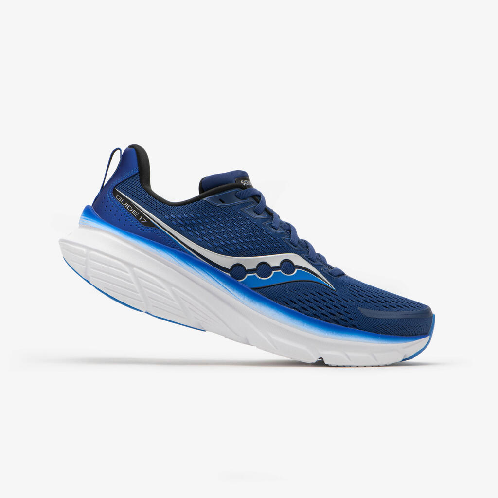 MEN'S SAUCONY GUIDE 17 RUNNING SHOES - NAVY/COBALT