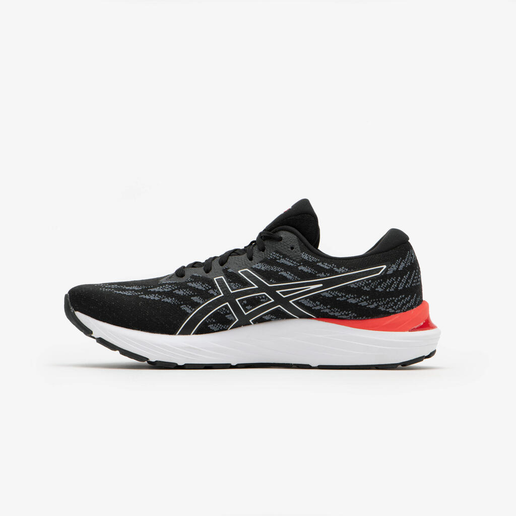 MEN'S ASICS GEL-STRATUS 3 RUNNING SHOES - BLACK WHITE