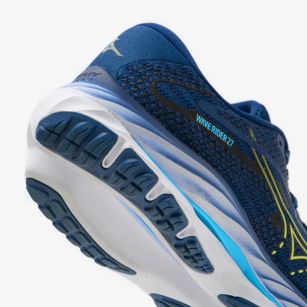  Vyriški bėgimo bateliai „Mizuno Wave Rider 27“,  24 m. vasaros sezono, mėlyni