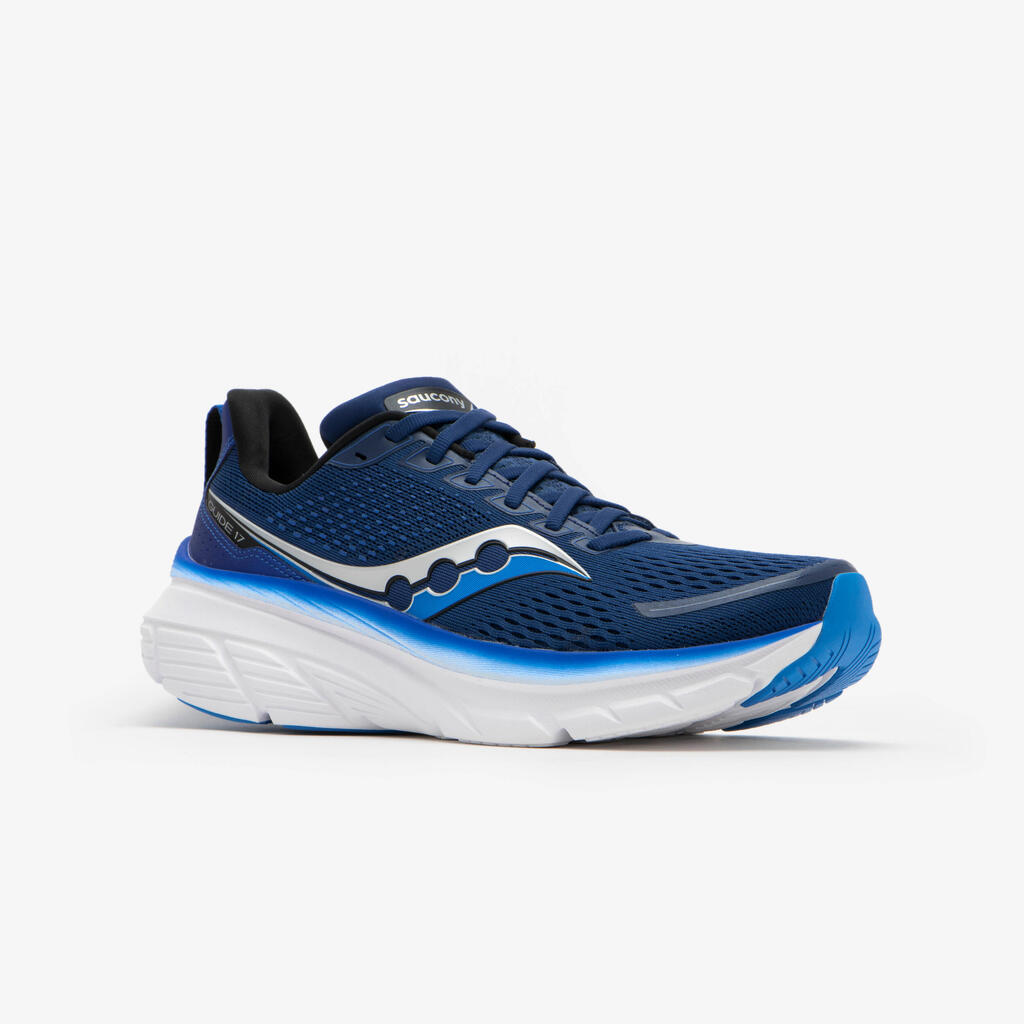 MEN'S SAUCONY GUIDE 17 RUNNING SHOES - NAVY/COBALT