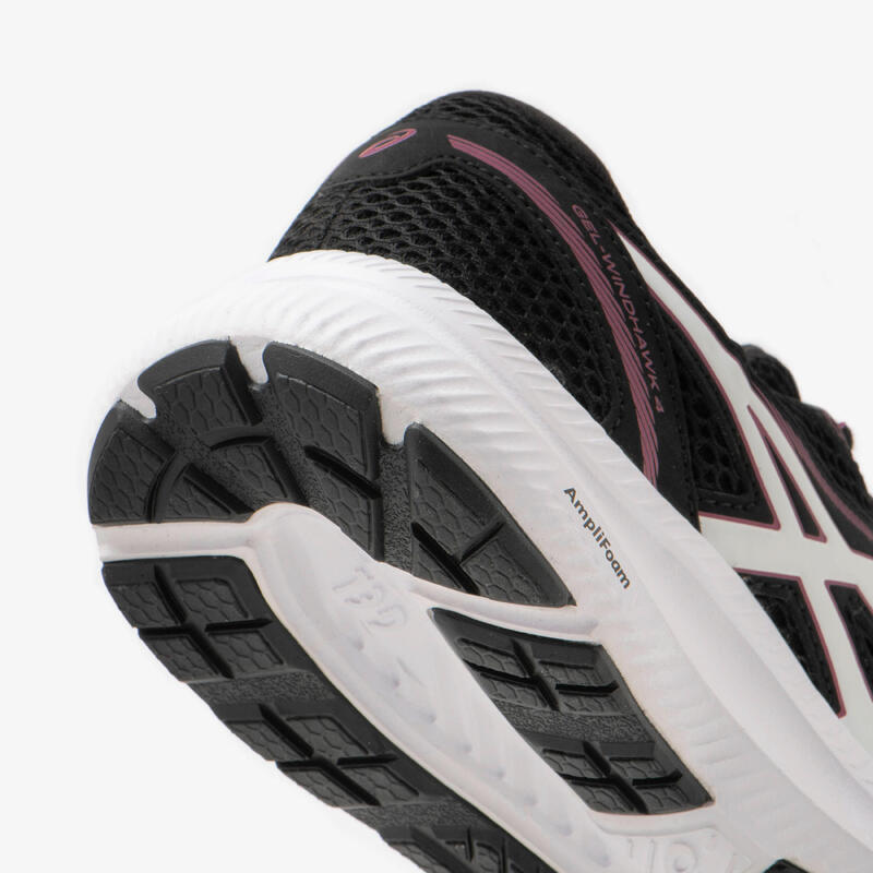 HARDLOOPSCHOENEN VOOR DAMES GEL WINDHAWK ZWART/ROZE