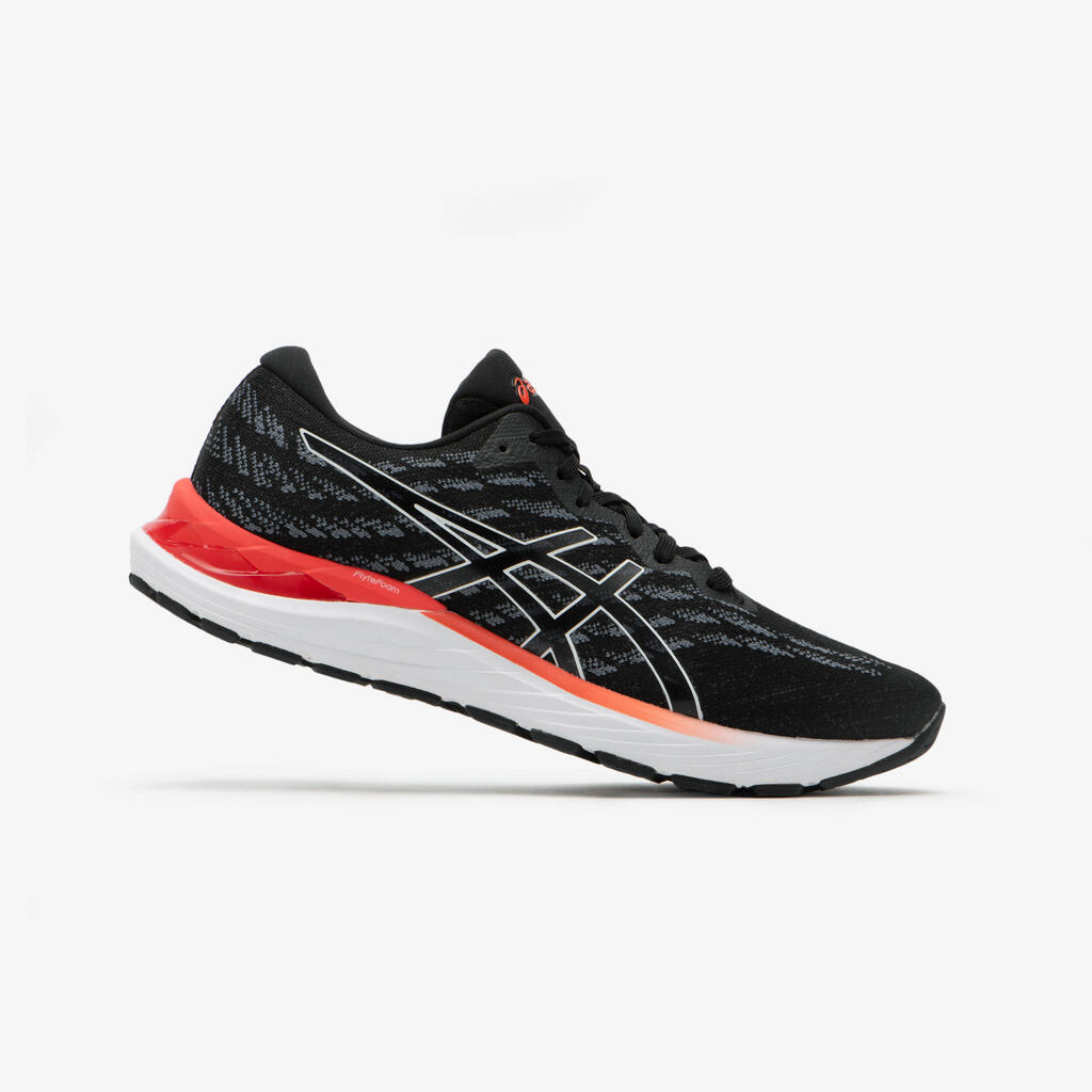 MEN'S ASICS GEL-STRATUS 3 RUNNING SHOES - BLACK WHITE