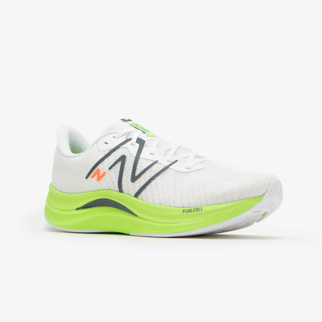 MEN'S NEW BALANCE  FUELCELL PROPEL V4 SS24 RUNNING SHOES - WHITE AND GREEN