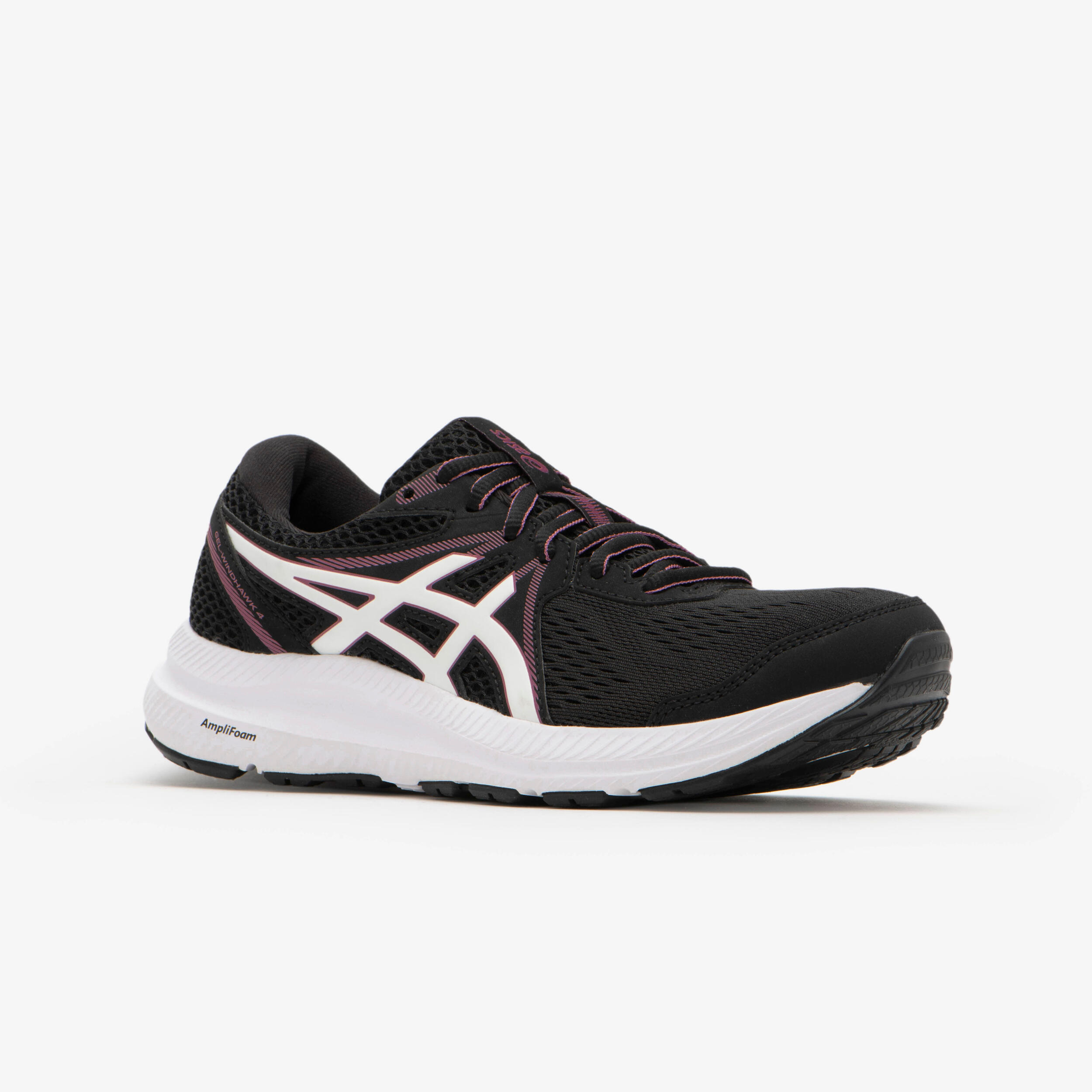 WOMEN'S ASICS GEL WINDHAWK RUNNING SHOES - BLACK PINK 2/7