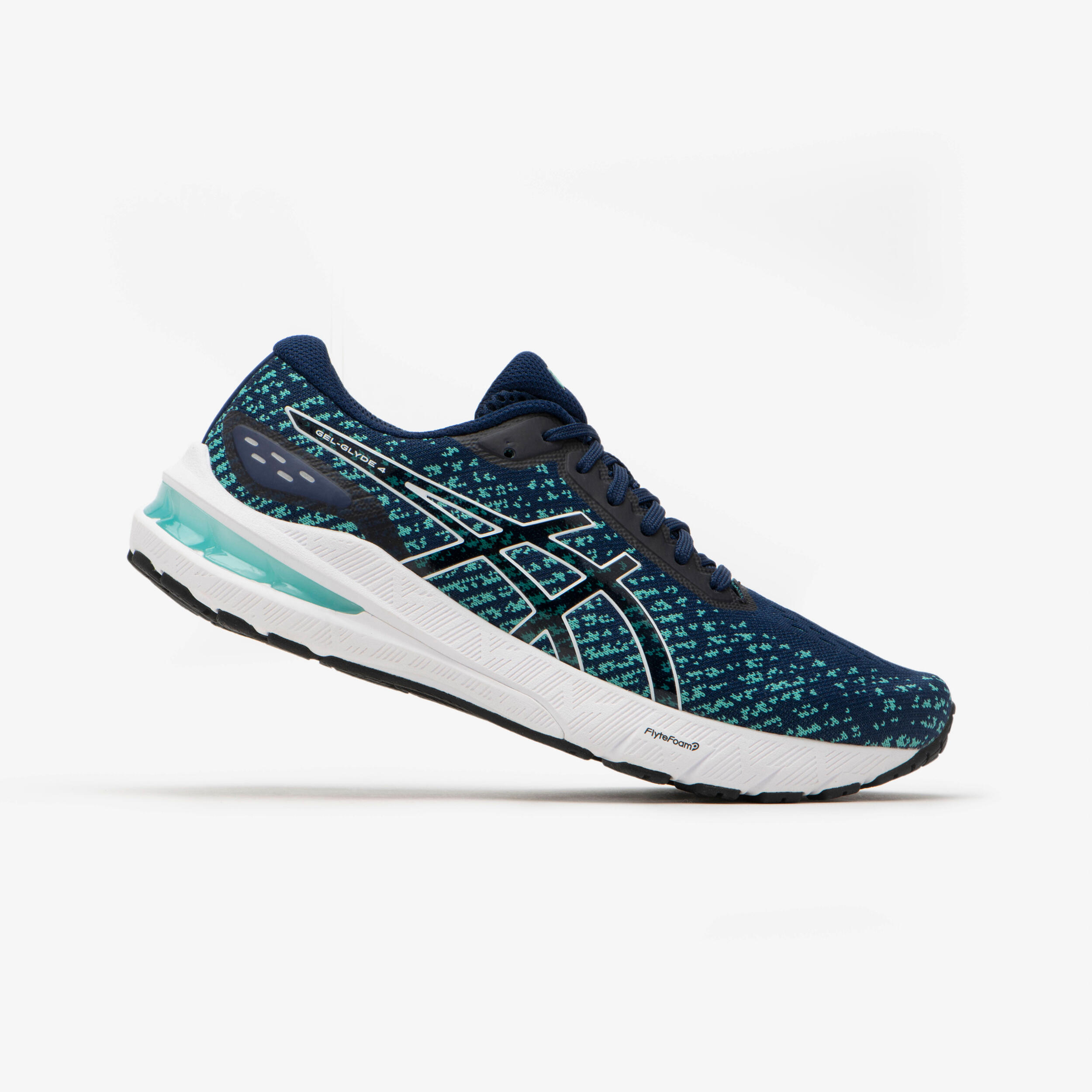 WOMEN'S ASICS GEL-CLYDE 4 RUNNING SHOES - BLUE WHITE 1/7