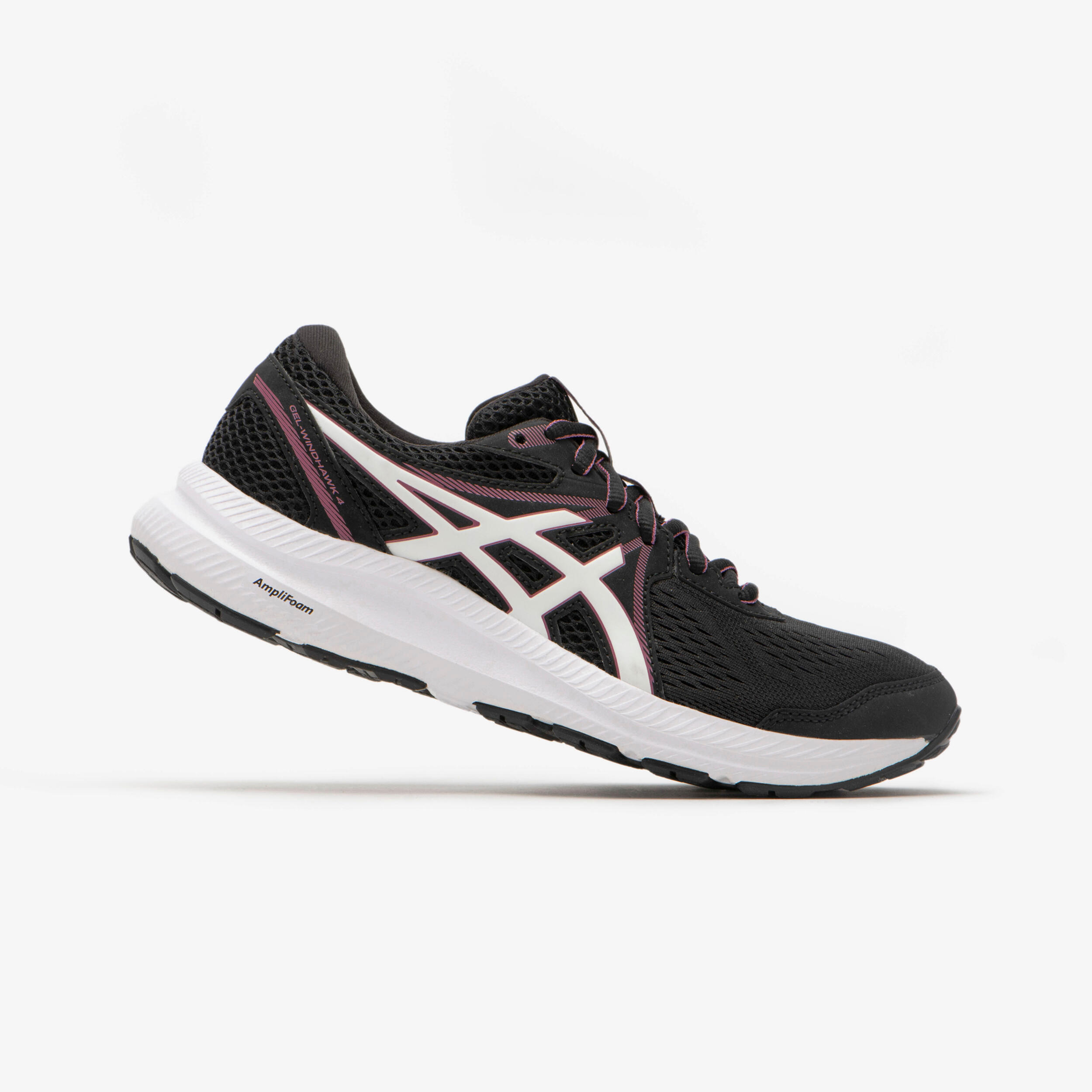 WOMEN'S ASICS GEL WINDHAWK RUNNING SHOES - BLACK PINK 1/7